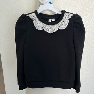 Janie and Jack Sweatshirt with Lace detail